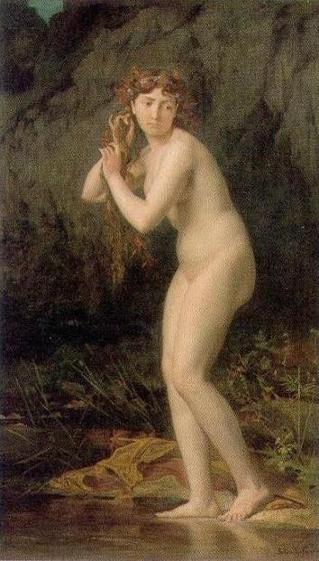 Jules Joseph Lefebvre A Bathing Nude